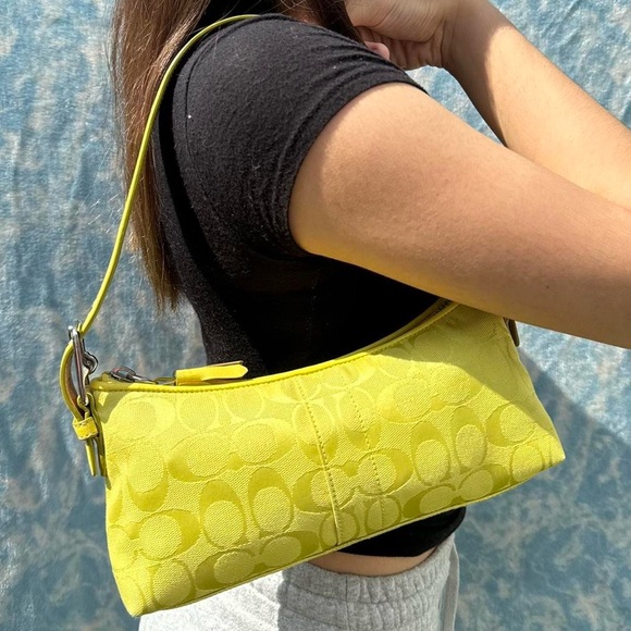 Orange Coach East West Baguette Shoulder Bag - Picture 7 of 7